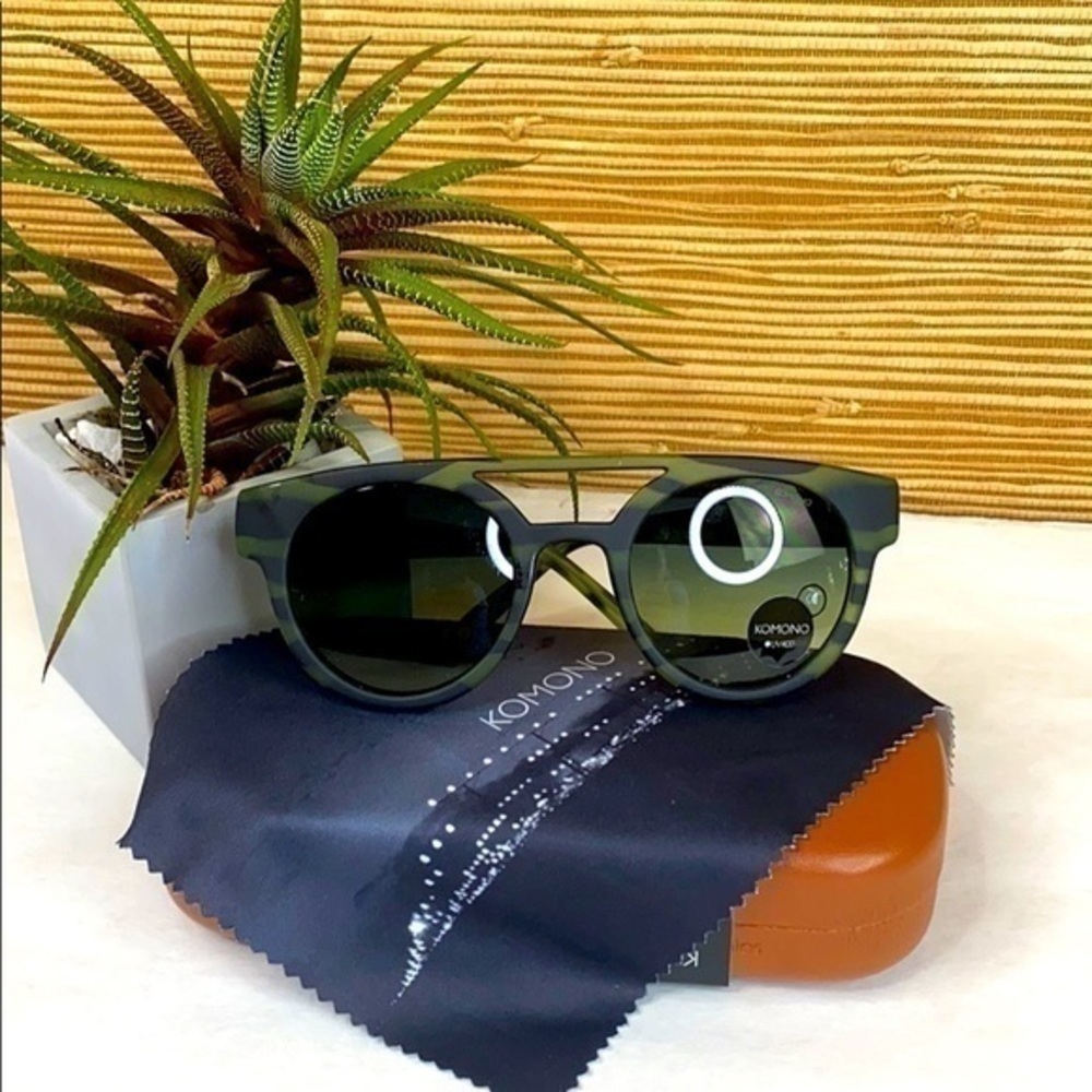 KOMONO Men’s NEW Dreyfuss Green Safari Sunglasses - Picture 14 of 16